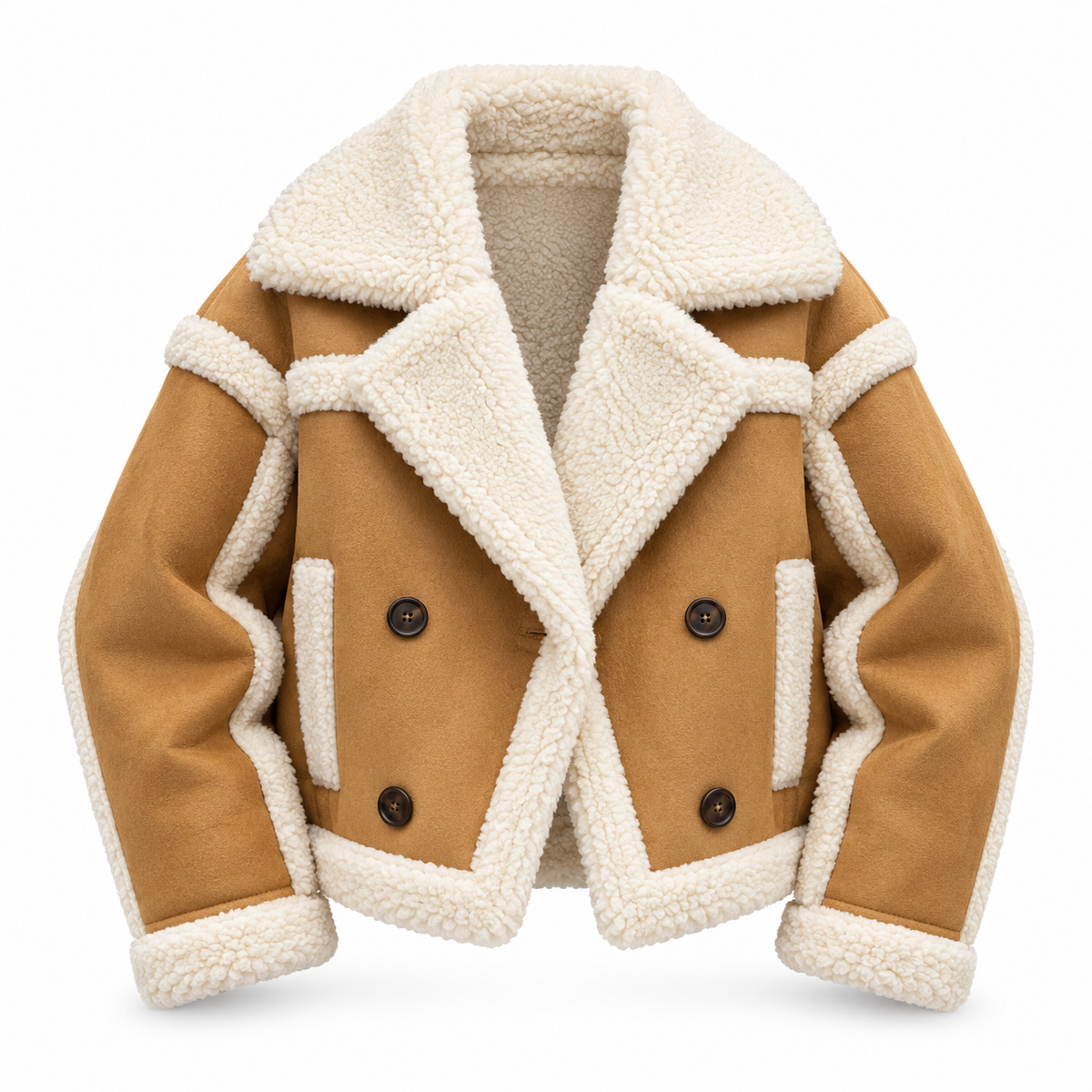 Ysabel™ Damen Winterjacke – Warme Kurzjacke mit Kontrastdetails & Modernem Oversized-Look
