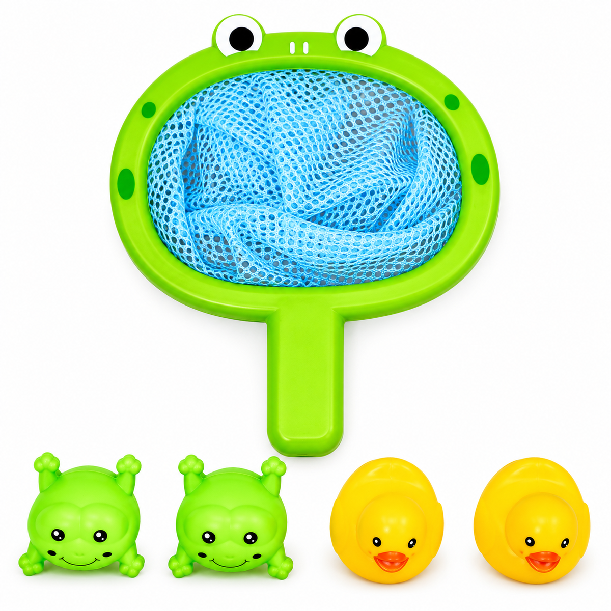 CatchiTots™ Angel-Badespielzeug Set | Netz & Schwimmtiere für Kleinkinder | Interaktives Wasserspielzeug ab 18 Monaten