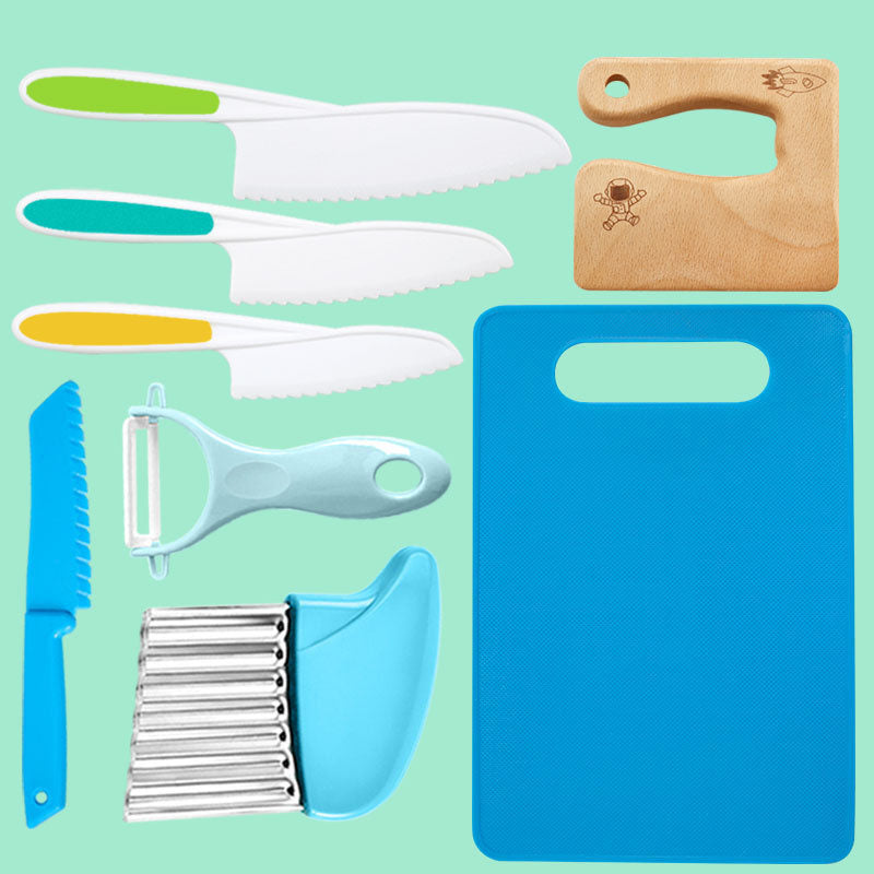 MiniChef™ – 8-teiliges Kinder-Kochset | BPA-freie Küchenwerkzeuge & sichere Kindermesser