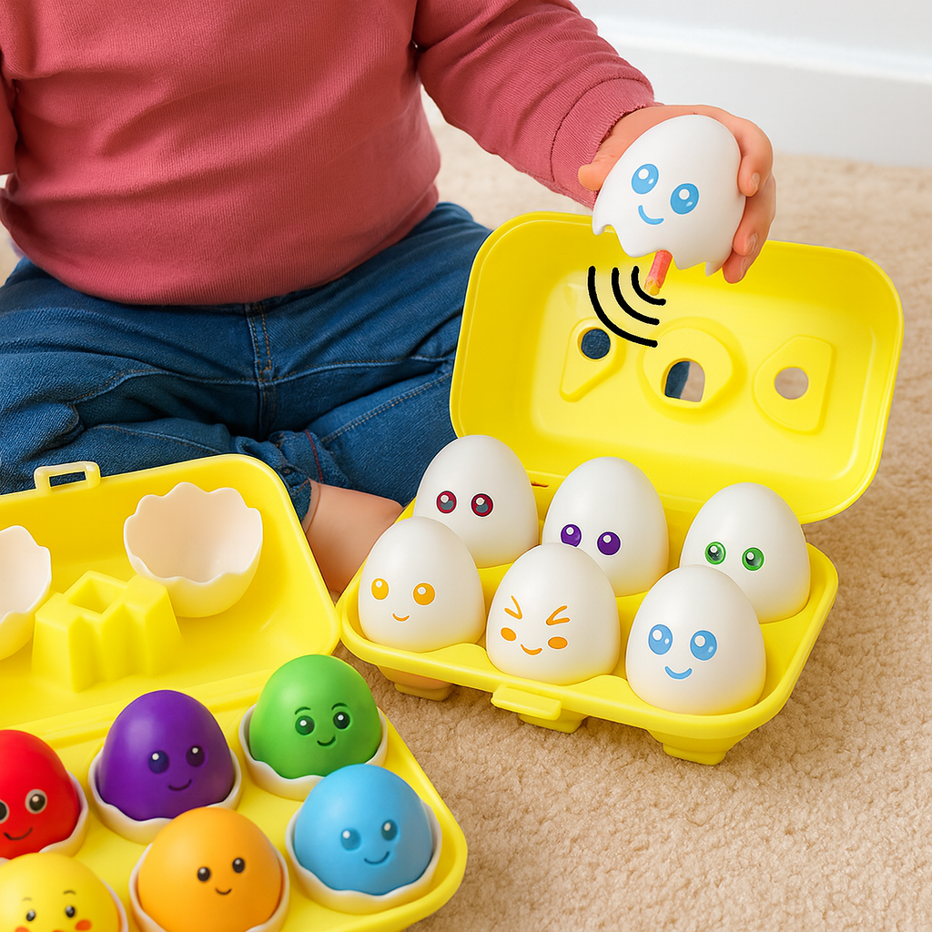 ColorNest™ Montessori Farb- & Form Lernspiel – Sortier-Eier für Kleinkinder