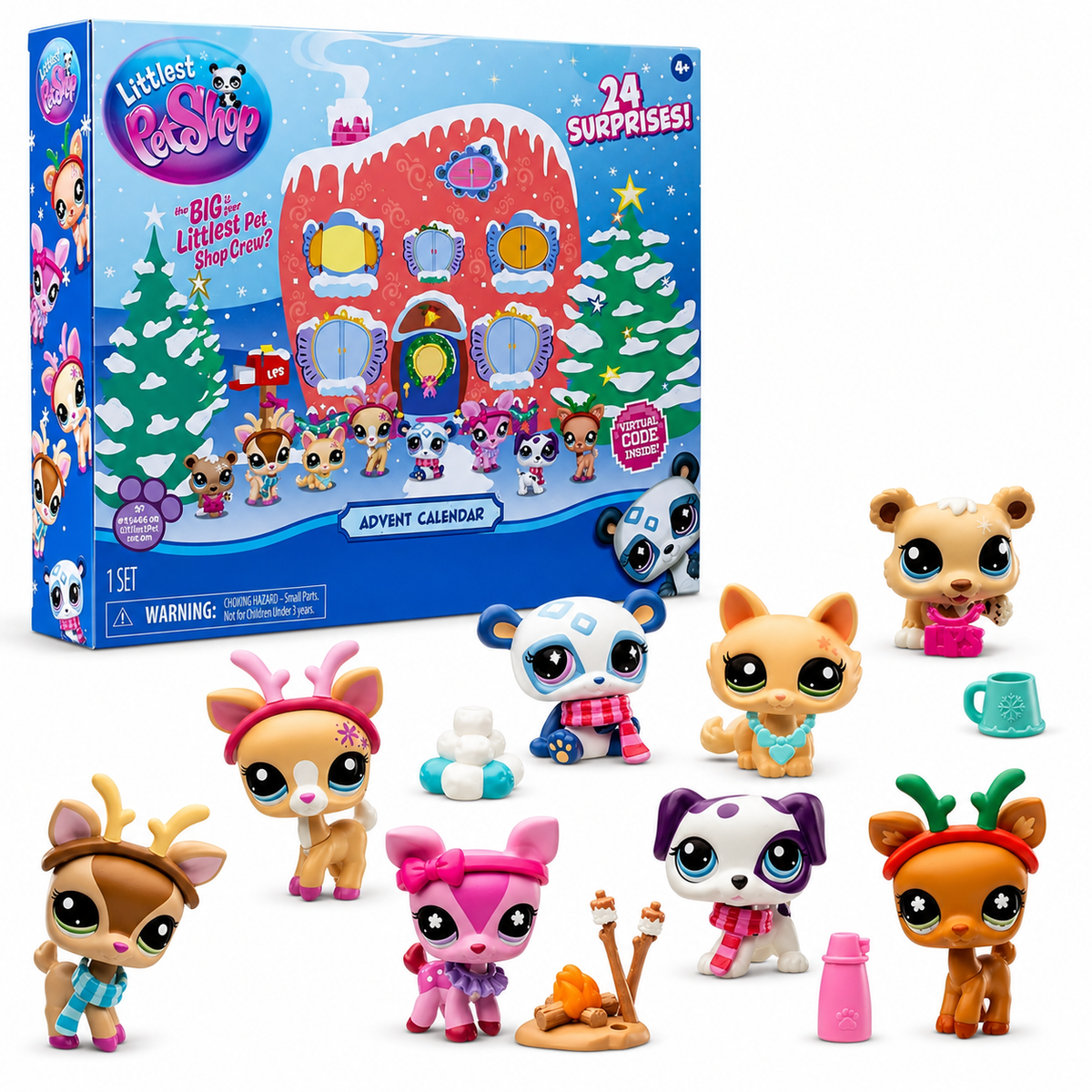 CritterJoy™ – Interaktiver Adventskalender für Kleintiere | 24 Überraschungen mit Figuren & Spielzeug
