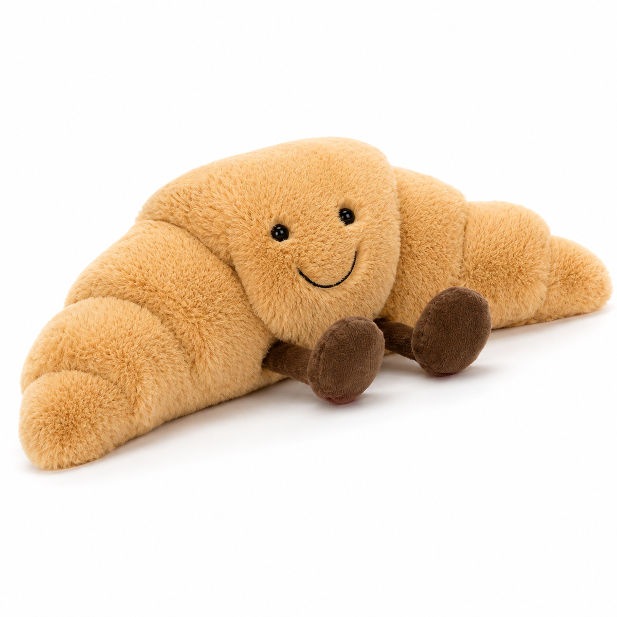 CroissantCuddle™ Brezel Plüsch Spielzeug – Weiches Kuscheltier aus Premium Stoff, Braun & Creme