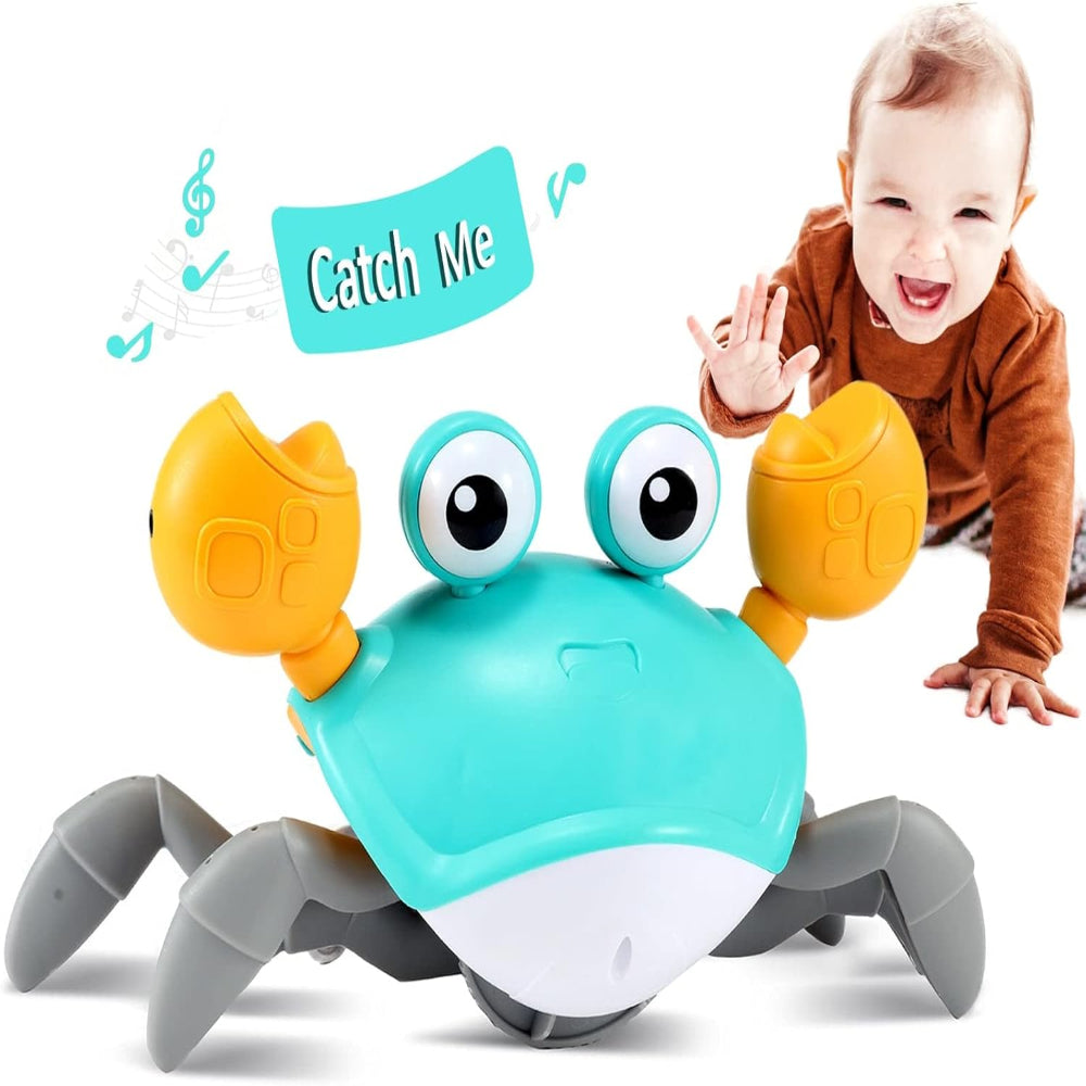 CrustaceanJoy™ Krabbelnde Krabbe Babyspielzeug – Interaktives Musik- & Lichtspielzeug zum Krabbelnlernen