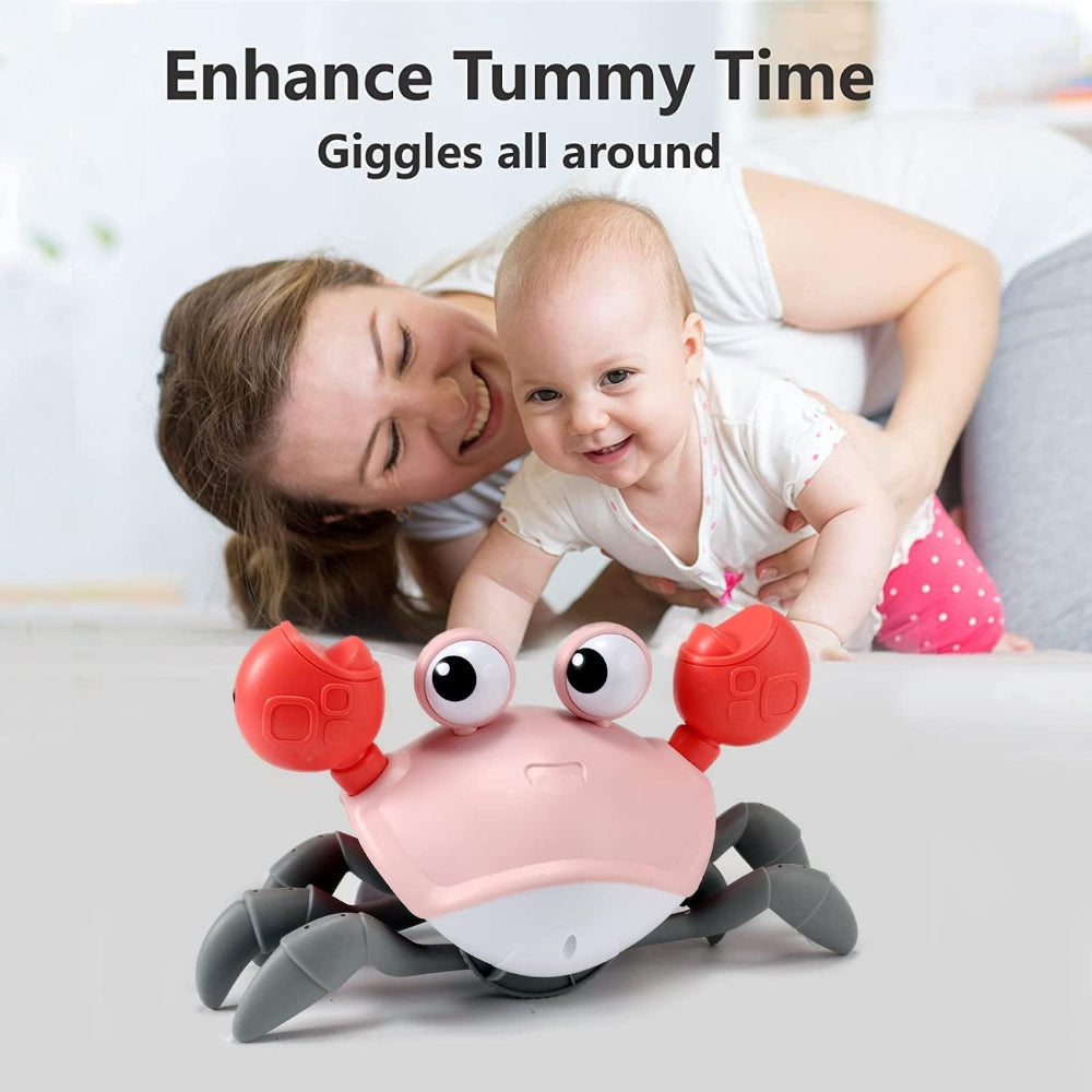 CrustaceanJoy™ Krabbelnde Krabbe Babyspielzeug – Interaktives Musik- & Lichtspielzeug zum Krabbelnlernen