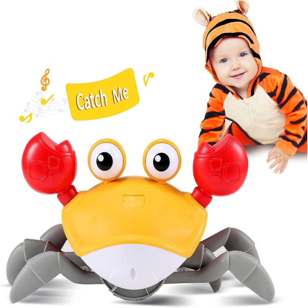 CrustaceanJoy™ Krabbelnde Krabbe Babyspielzeug – Interaktives Musik- & Lichtspielzeug zum Krabbelnlernen