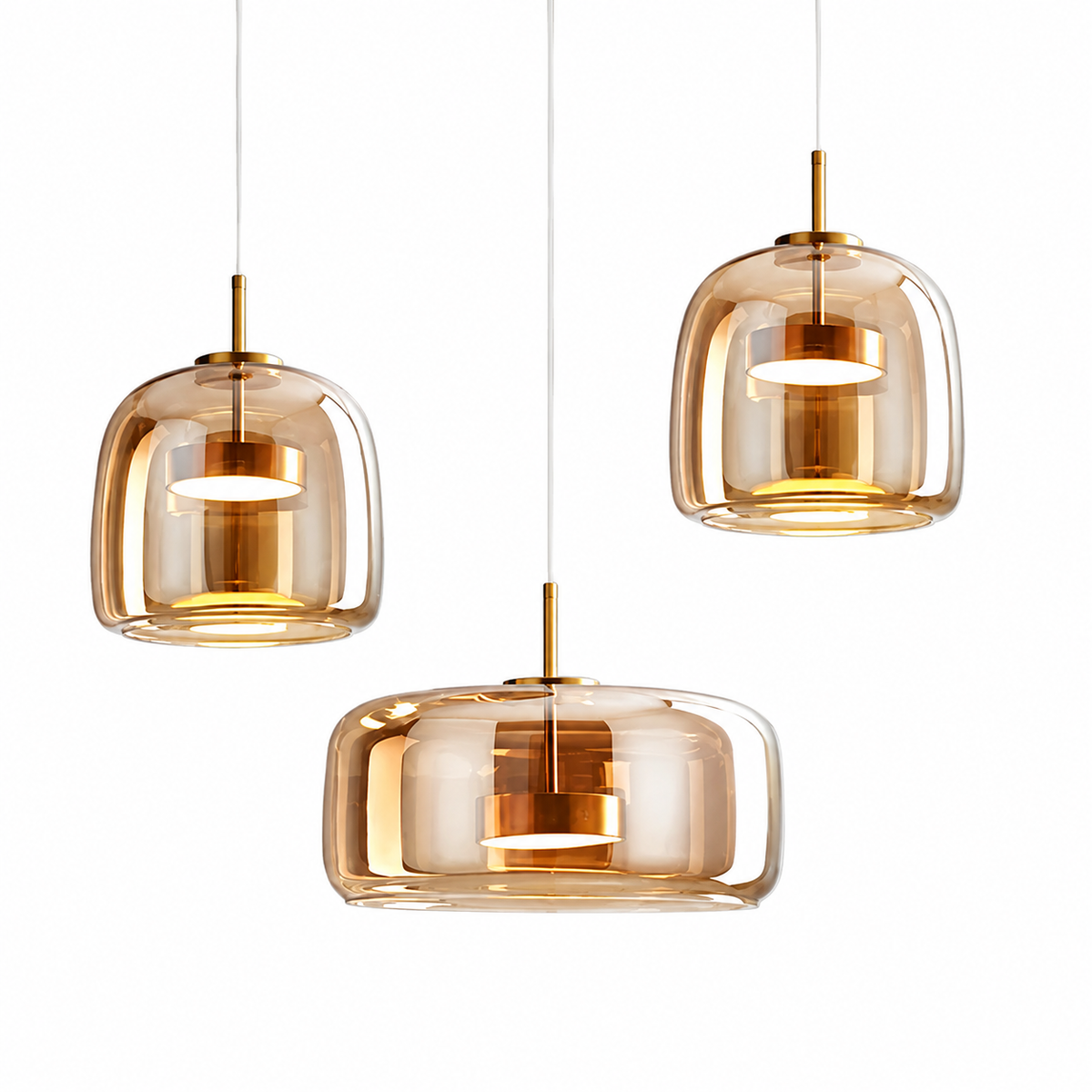 CrystalLume™ Glas Deckenleuchte – Moderne klare LED-Deckenlampe in 15/26/33 cm - Less Goods