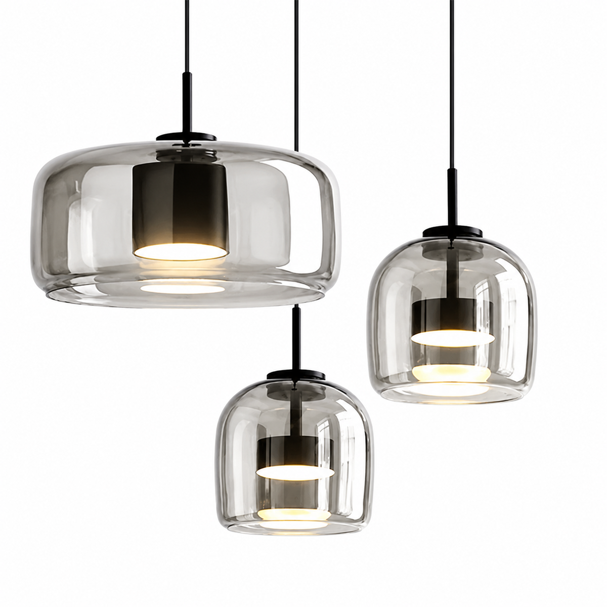 CrystalLume™ Glas Deckenleuchte – Moderne klare LED-Deckenlampe in 15/26/33 cm - Less Goods
