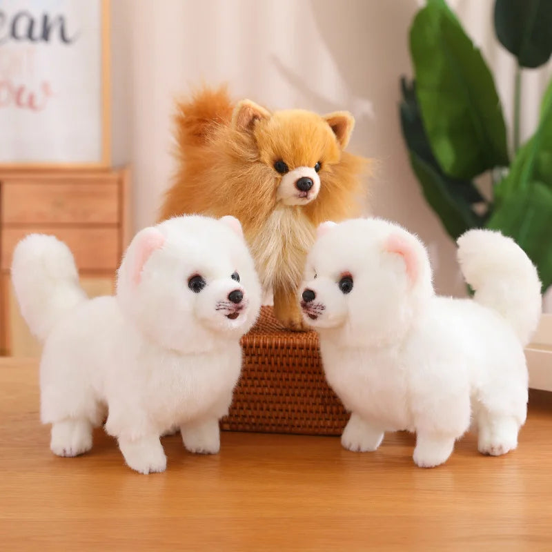 PuffyPomeranian™ – Flauschiger Pomeranian Plüschhund | Ultra-Weiches Kuscheltier für Kinder (30 cm)
