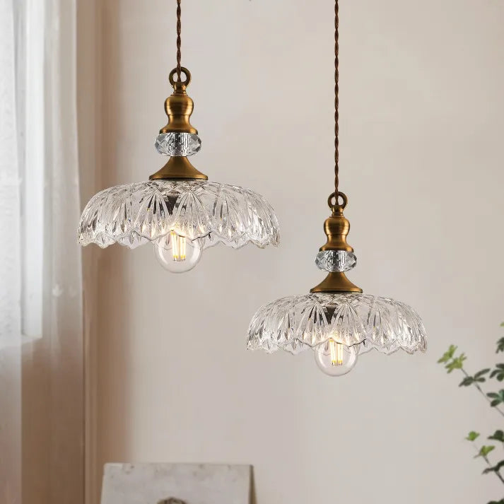 LustreCove™ Pendelleuchte – Klassische Glas-Hängelampe im Retro-Design für Küche & Essbereich (E27)