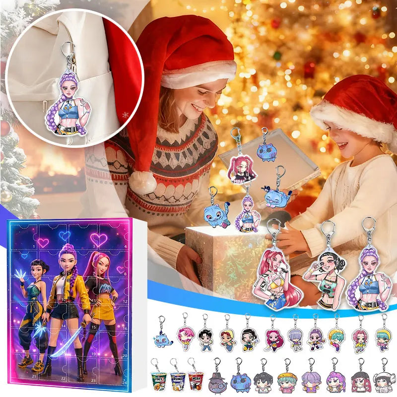 Demonix™ – K-Pop Adventskalender mit 24 Dark-Fantasy Schlüsselanhängern
