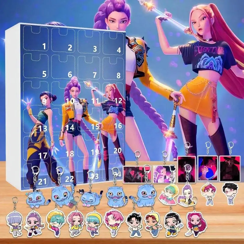 Demonix™ – K-Pop Adventskalender mit 24 Dark-Fantasy Schlüsselanhängern