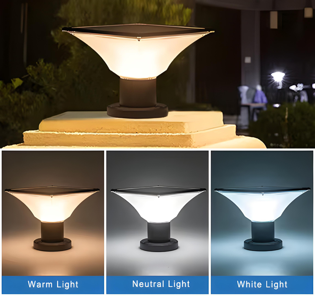 Waterproof Solar Column Lamp™ – Solar-Säulenleuchte mit 4000mAh Akku & 3 Lichtfarben
