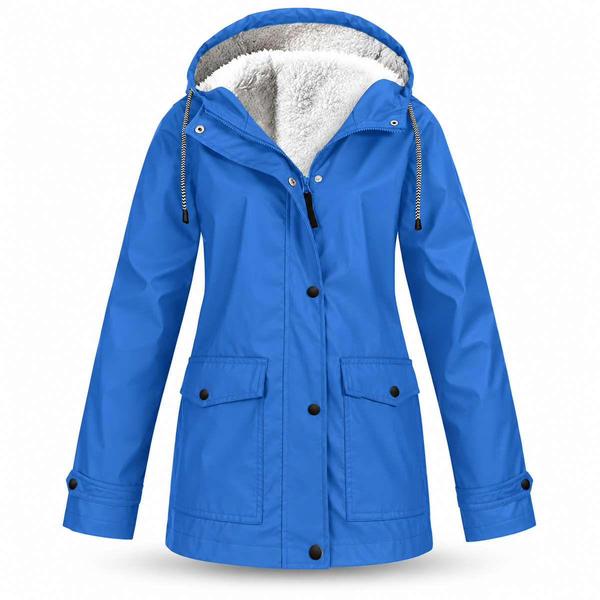 DrizzleGlow™ Wasserdichte Fleecejacke für Damen – Warmes Innenfutter & Regenjacke für Herbst & Winter