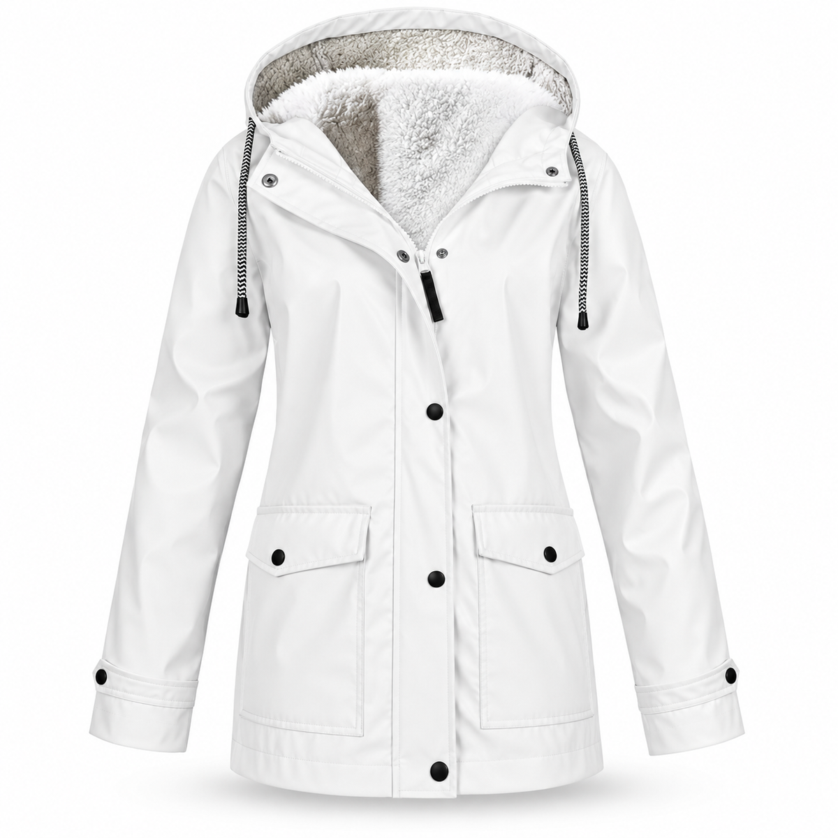 DrizzleGlow™ Wasserdichte Fleecejacke für Damen – Warmes Innenfutter & Regenjacke für Herbst & Winter
