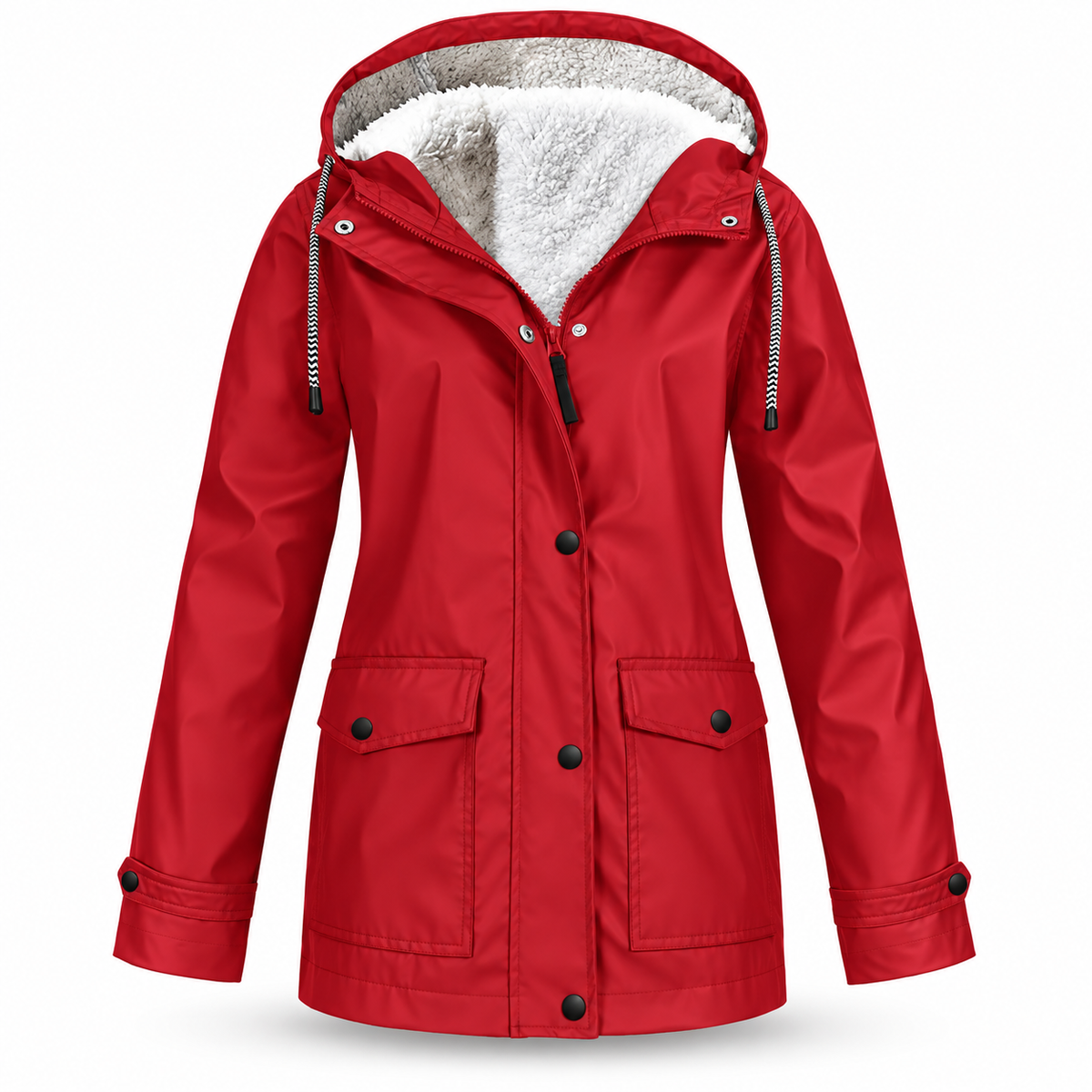 DrizzleGlow™ Wasserdichte Fleecejacke für Damen – Warmes Innenfutter & Regenjacke für Herbst & Winter