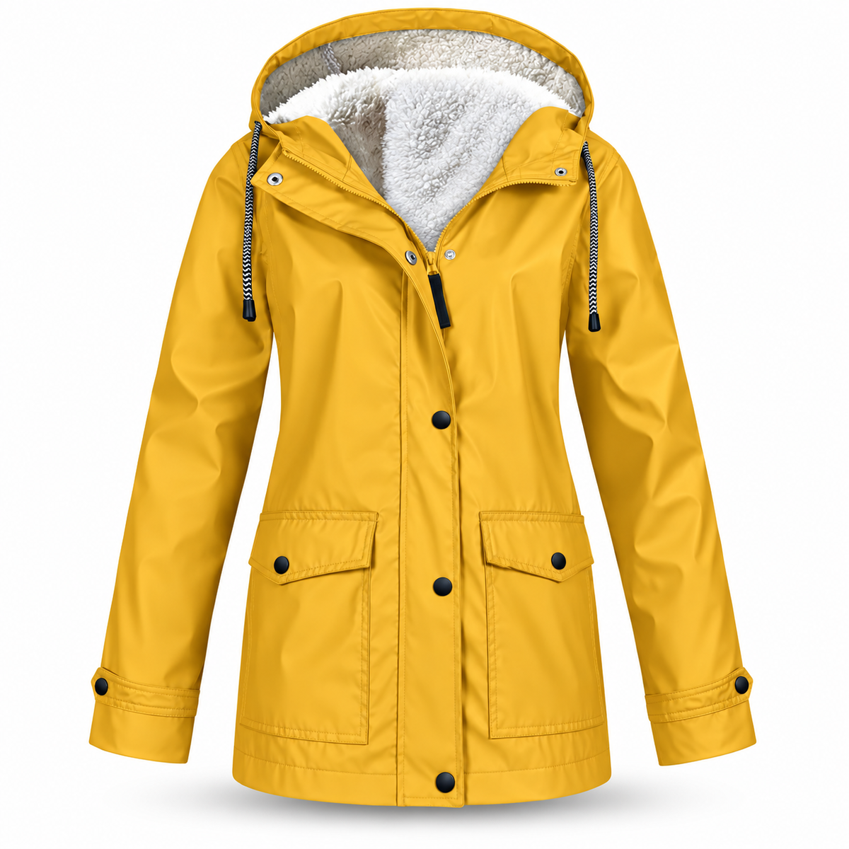 DrizzleGlow™ Wasserdichte Fleecejacke für Damen – Warmes Innenfutter & Regenjacke für Herbst & Winter