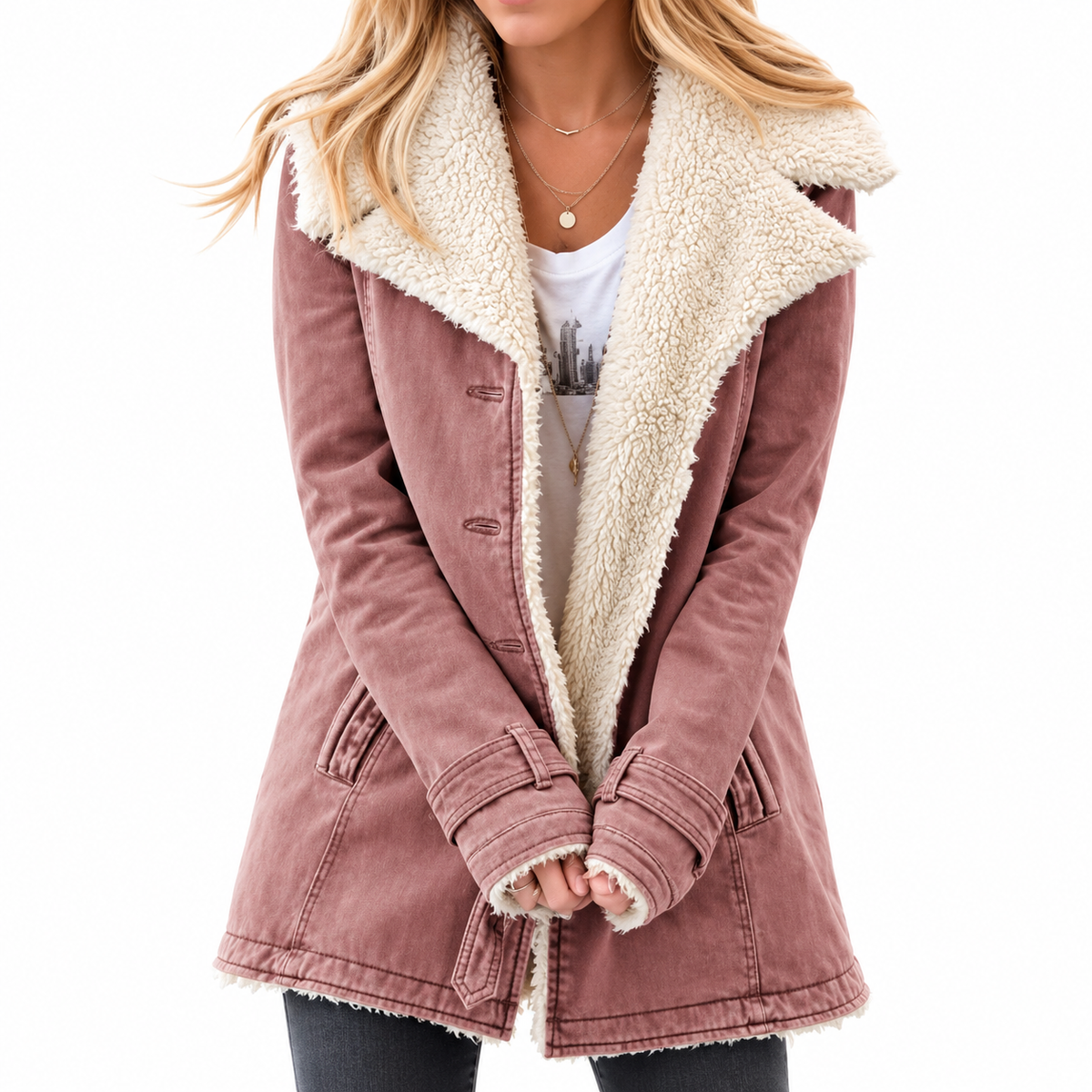Evadne™ – Warmer Damen Wintermantel mit elegantem Kuschelkragen