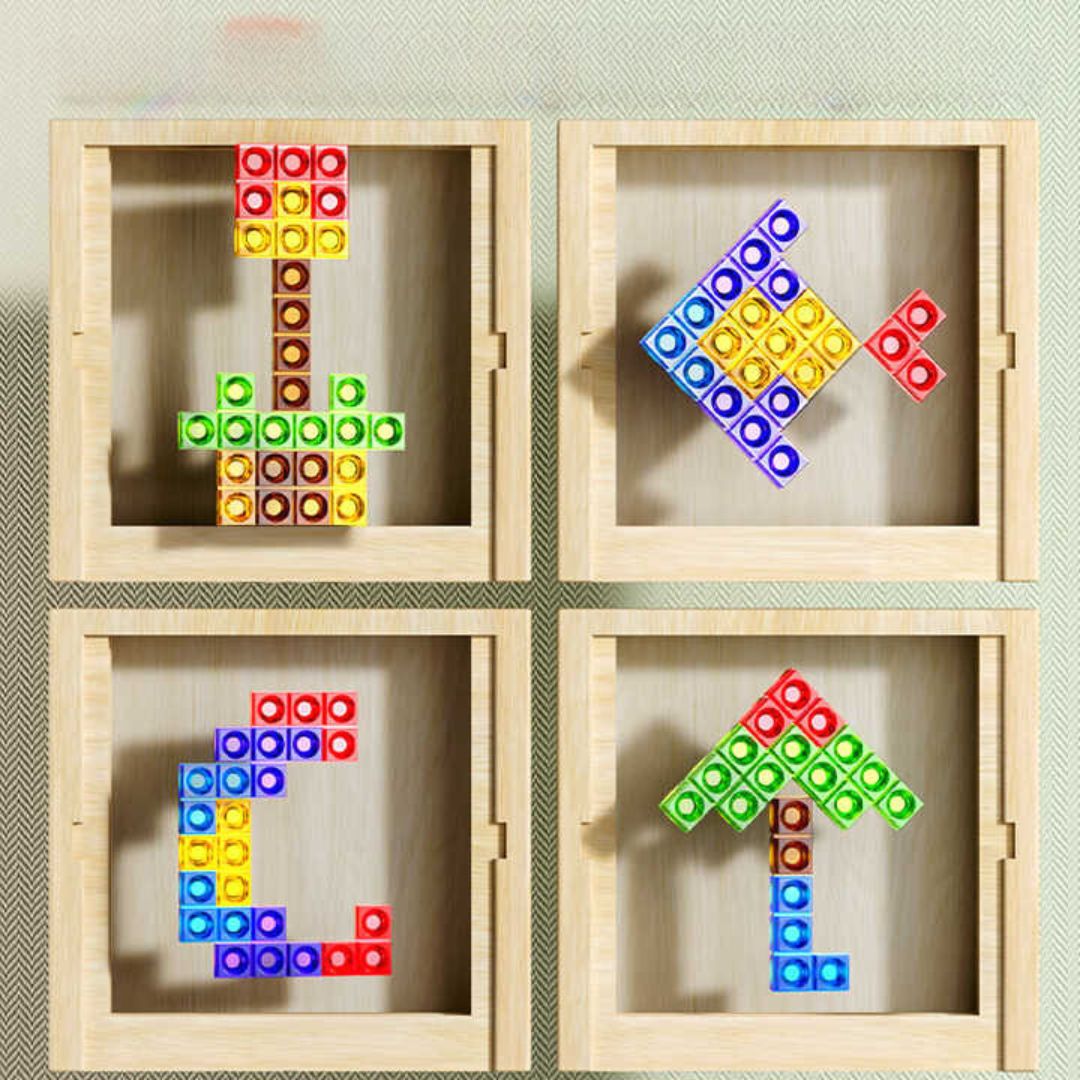 EcoBlockTetris™ – Nachhaltiges Tetris Holzpuzzle | Lernspiel für Kinder & Erwachsene