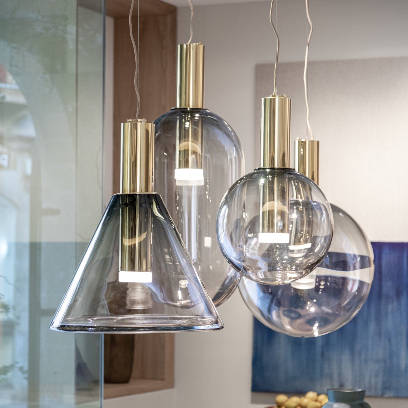 OpalGlow™ Pendelleuchte – Elegante Glas-Hängelampe für moderne Wohnräume (GU10)