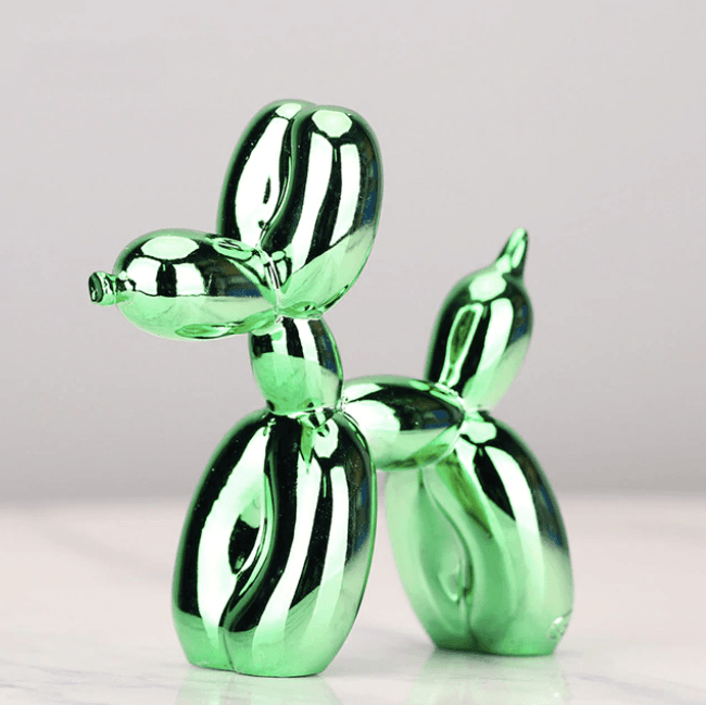 ElectraArt™ – Moderne Ballonhund Skulptur in elektroplattierter Hochglanz-Optik