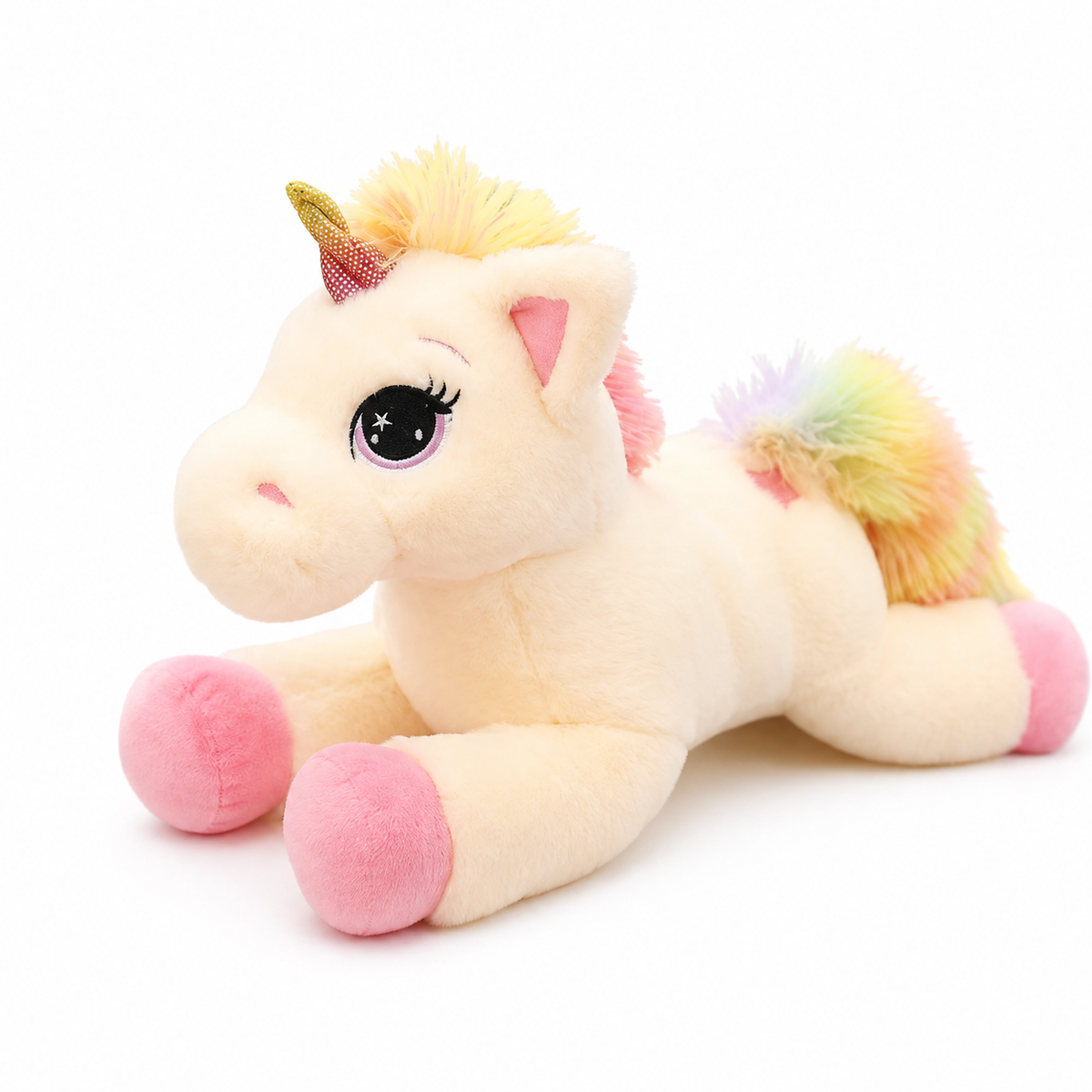 EnchantedDream™ 80 cm Einhorn Plüschfigur – Buntes Kuschel-Einhorn für Kinder, Weiches Plüsch & PP-Baumwolle
