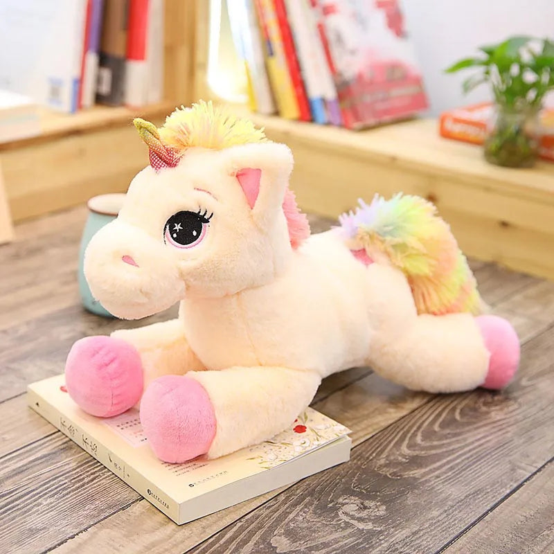 EnchantedDream™ 80 cm Einhorn Plüschfigur – Buntes Kuschel-Einhorn für Kinder, Weiches Plüsch & PP-Baumwolle