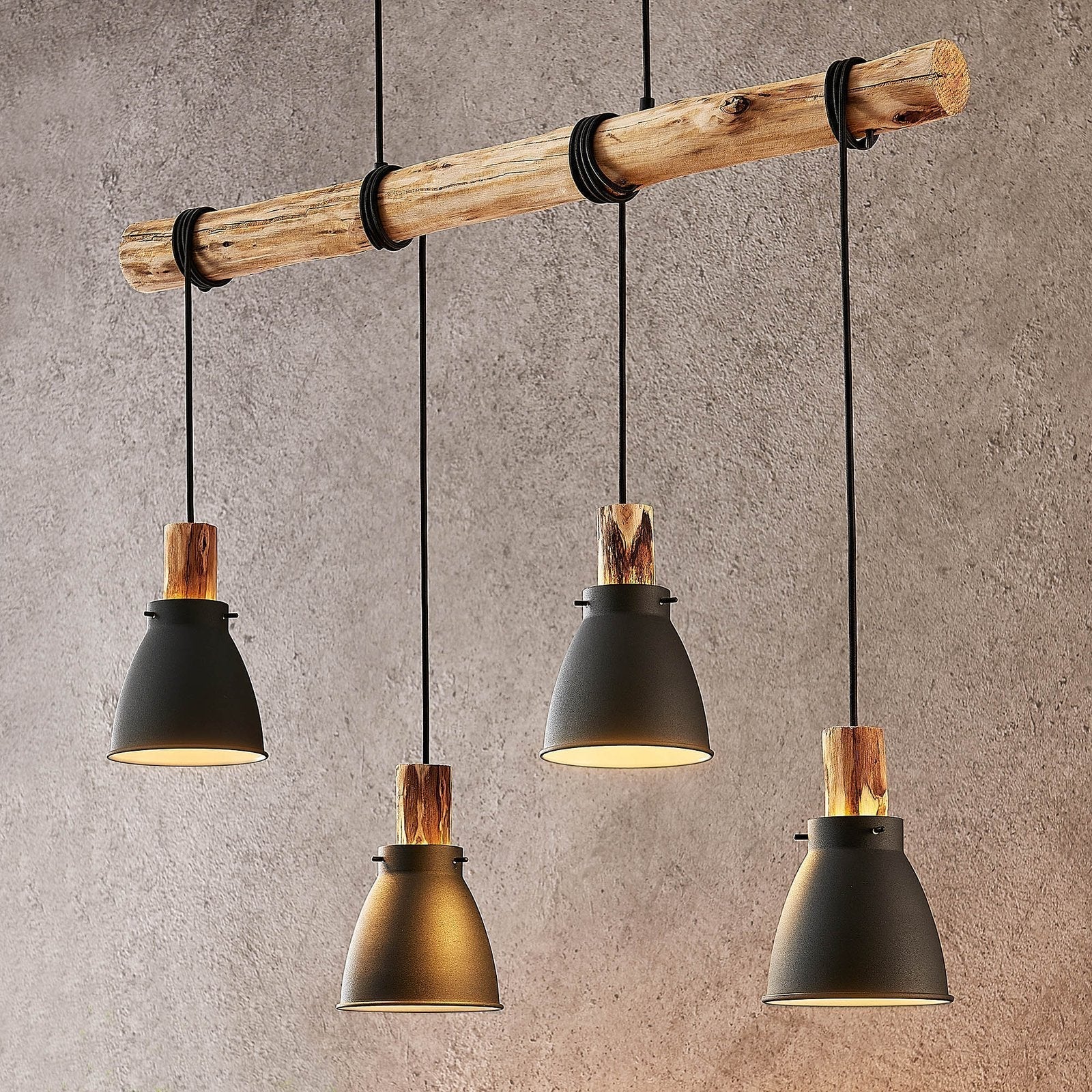 EucalyptusGlow™ – Rustikale Pendelleuchte aus Holz & Metall für Esszimmer & Küche