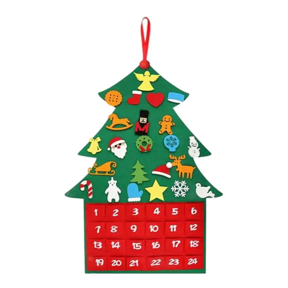 FeltTree™ – Filz Adventskalender in Tannenform mit 24 Taschen | Weihnachts-Countdown