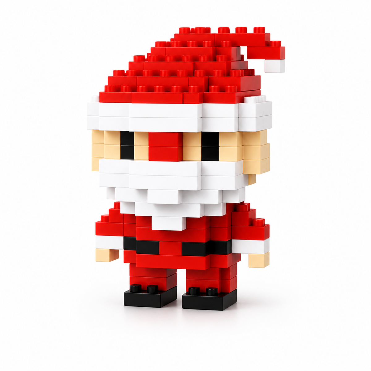 FestiveBlocks™ Mini Baustein Set – Weihnachtliches Konstruktionsspielzeug mit Santa, Baum & Schlitten | ABS Mini-Bausteine ab 6 Jahren
