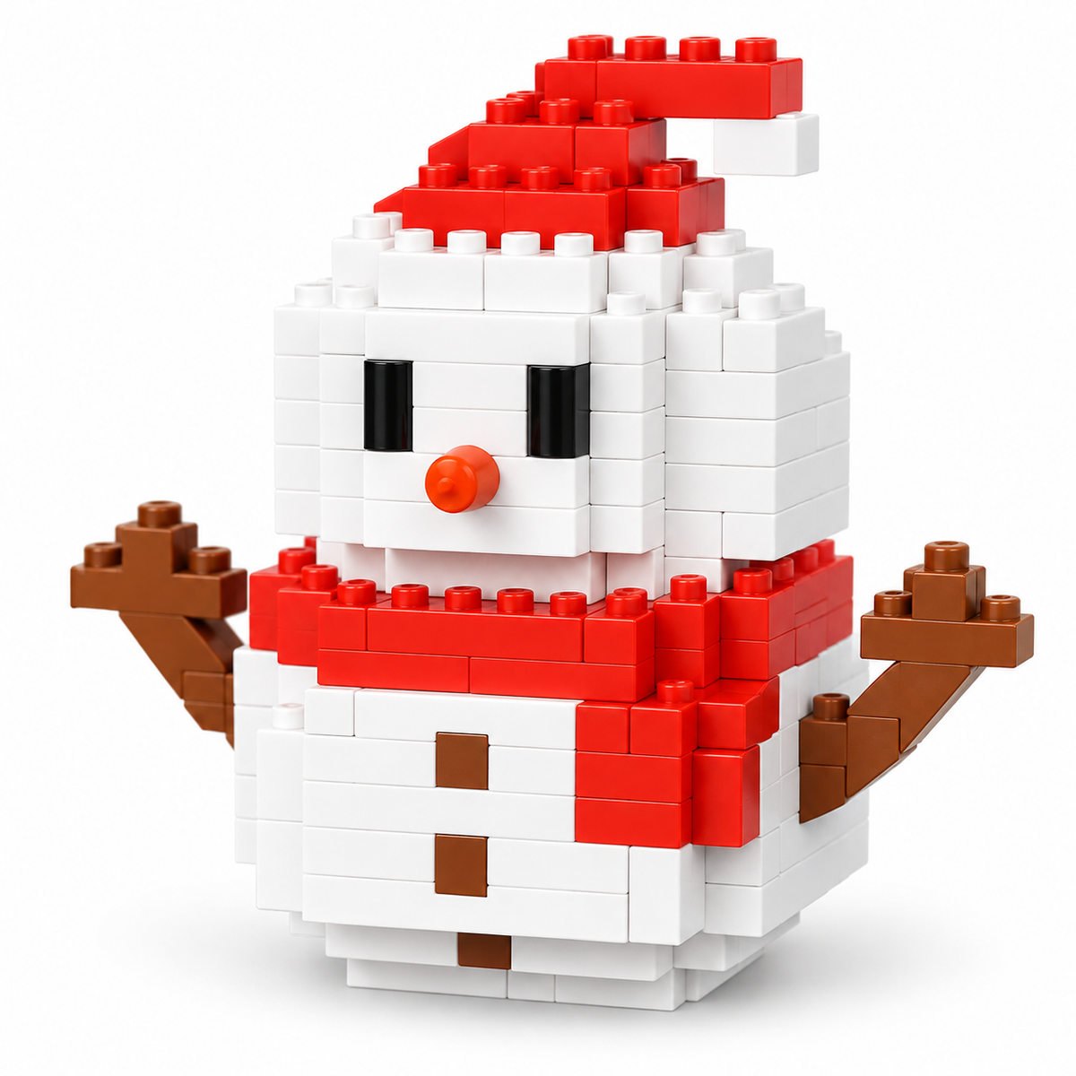 FestiveBlocks™ Mini Baustein Set – Weihnachtliches Konstruktionsspielzeug mit Santa, Baum & Schlitten | ABS Mini-Bausteine ab 6 Jahren