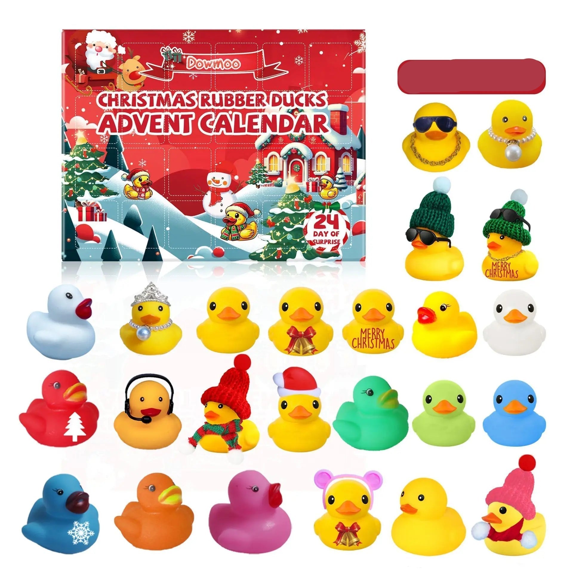 FestiveDucky™ – Adventskalender mit 24 einzigartigen Gummienten-Überraschungen für Kinder