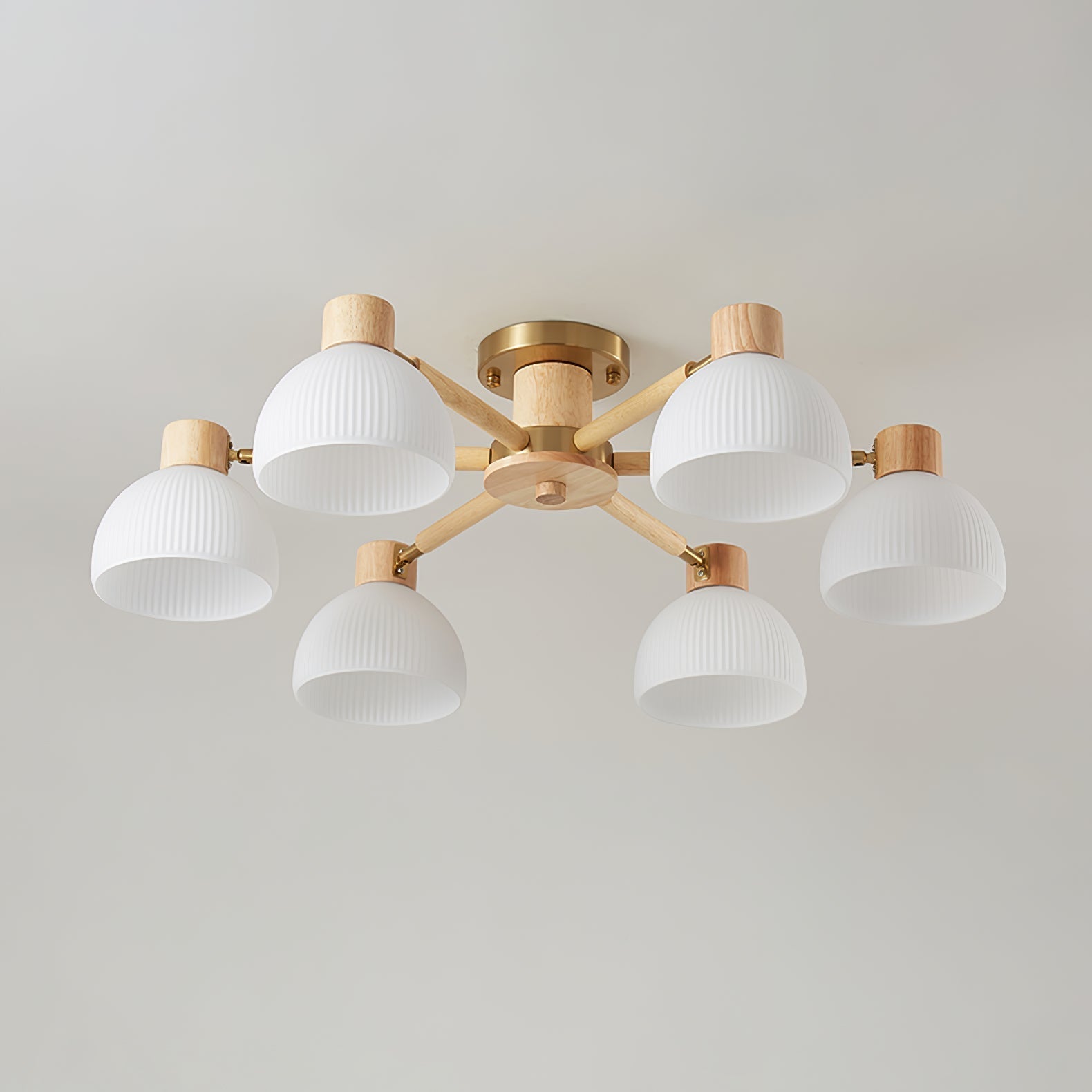 IgniteFlare™ Deckenleuchte – Industrieller Holz-Glas Kronleuchter mit warmem Licht