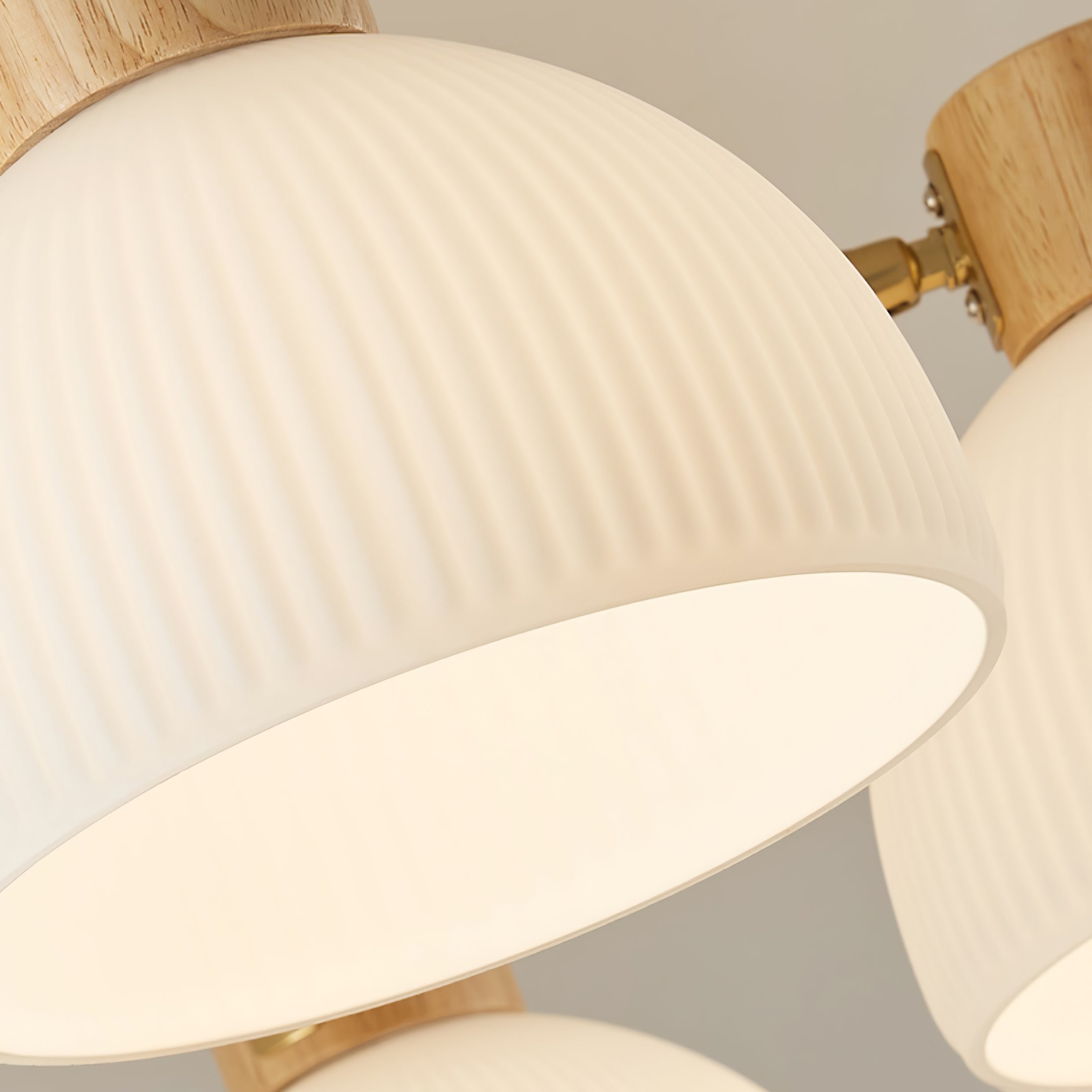 IgniteFlare™ Deckenleuchte – Industrieller Holz-Glas Kronleuchter mit warmem Licht