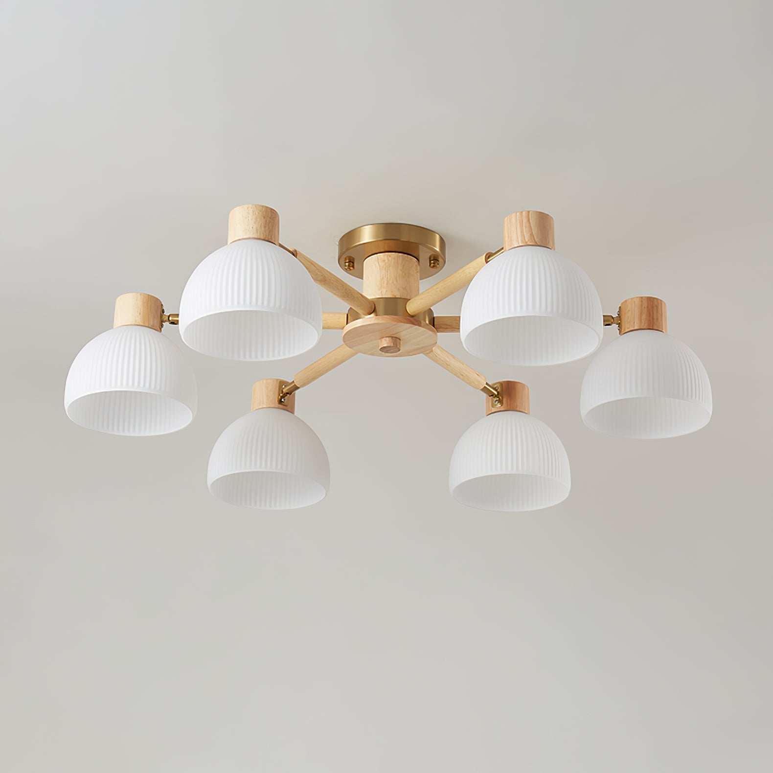 IgniteFlare™ Deckenleuchte – Industrieller Holz-Glas Kronleuchter mit warmem Licht