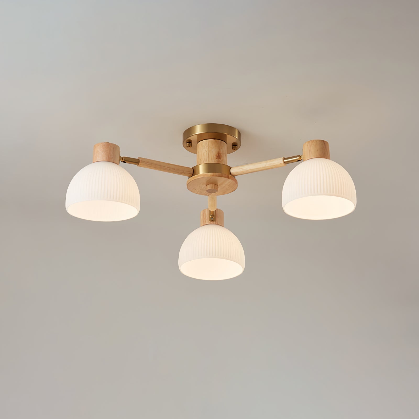 IgniteFlare™ Deckenleuchte – Industrieller Holz-Glas Kronleuchter mit warmem Licht