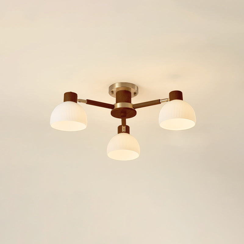 IgniteFlare™ Deckenleuchte – Industrieller Holz-Glas Kronleuchter mit warmem Licht
