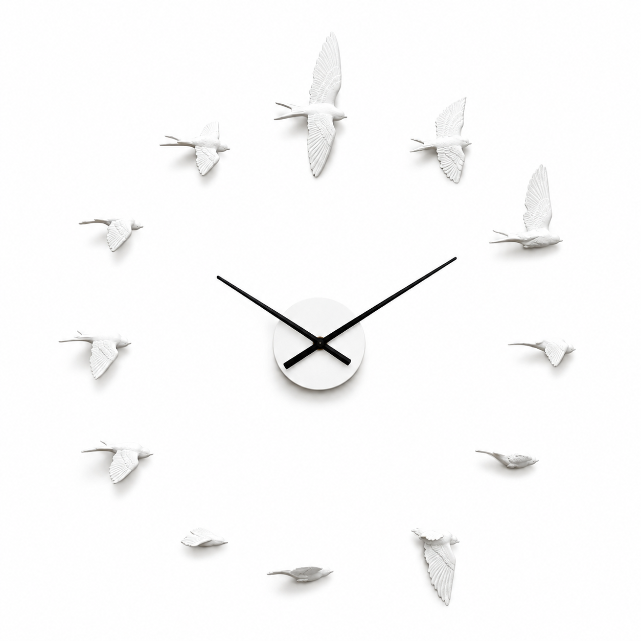 FlightTime™ – Moderne Design-Wanduhr mit Schwalben-Motiv - Less Goods