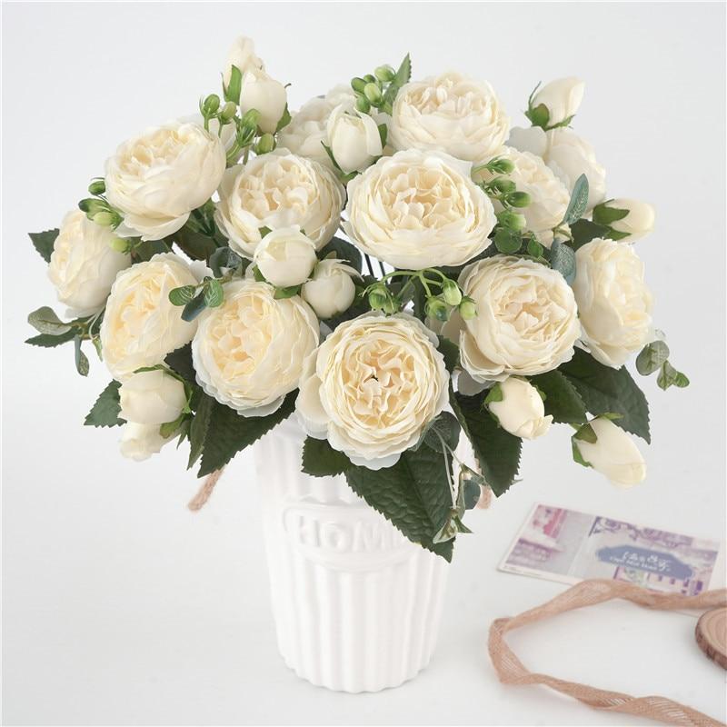 FloralVista™ – Eleganter künstlicher Pfingstrosenstrauß für stilvolle Dekoration