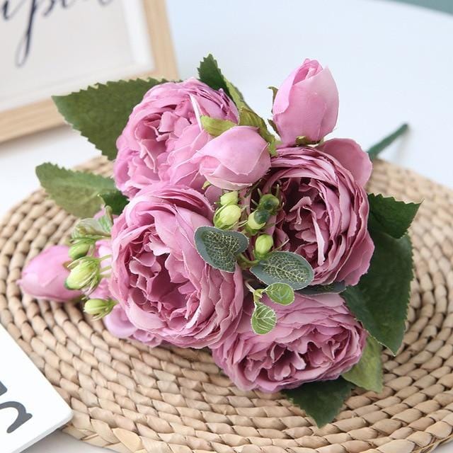 FloralVista™ – Eleganter künstlicher Pfingstrosenstrauß für stilvolle Dekoration