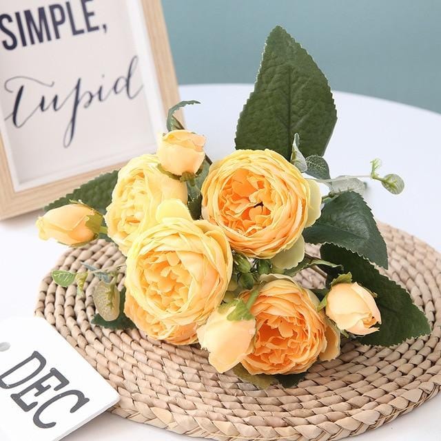 FloralVista™ – Eleganter künstlicher Pfingstrosenstrauß für stilvolle Dekoration