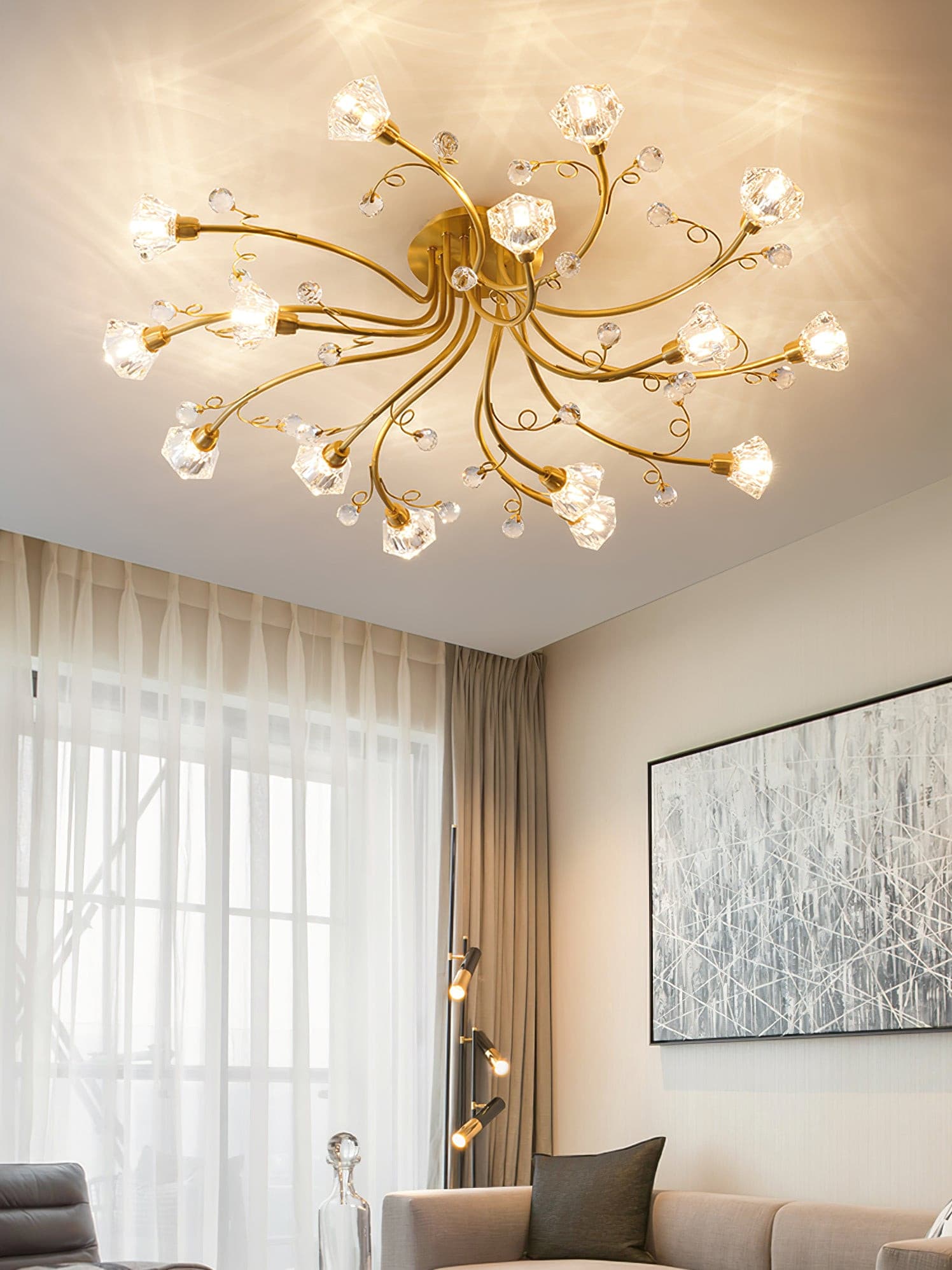 FloralBeam™ Deckenleuchte – Elegante Blumen-Deckenlampe mit warmem Licht (G9 LED)