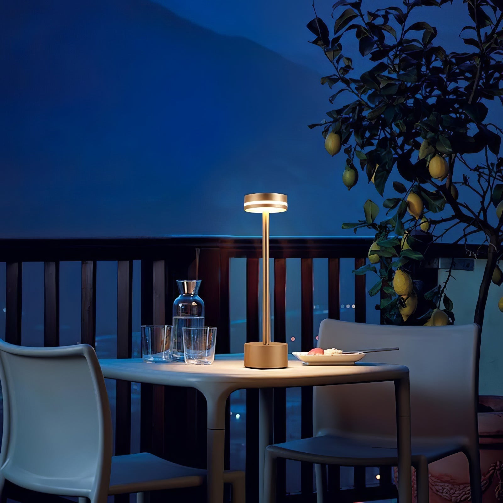 FunRadiance™ Tischlampe – Kabellose LED-Designlampe mit warmem Licht für Innen & Außen