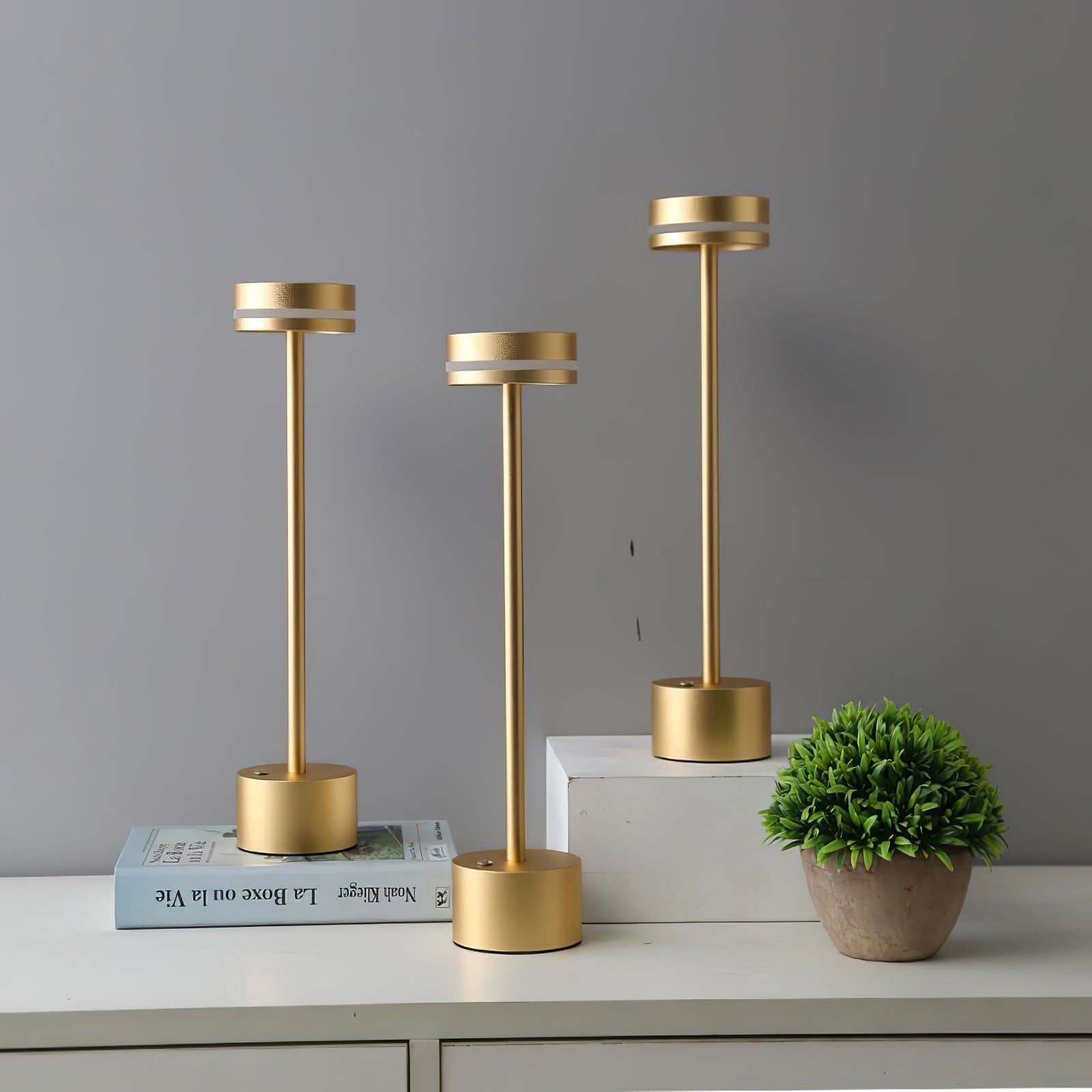 FunRadiance™ Tischlampe – Kabellose LED-Designlampe mit warmem Licht für Innen & Außen