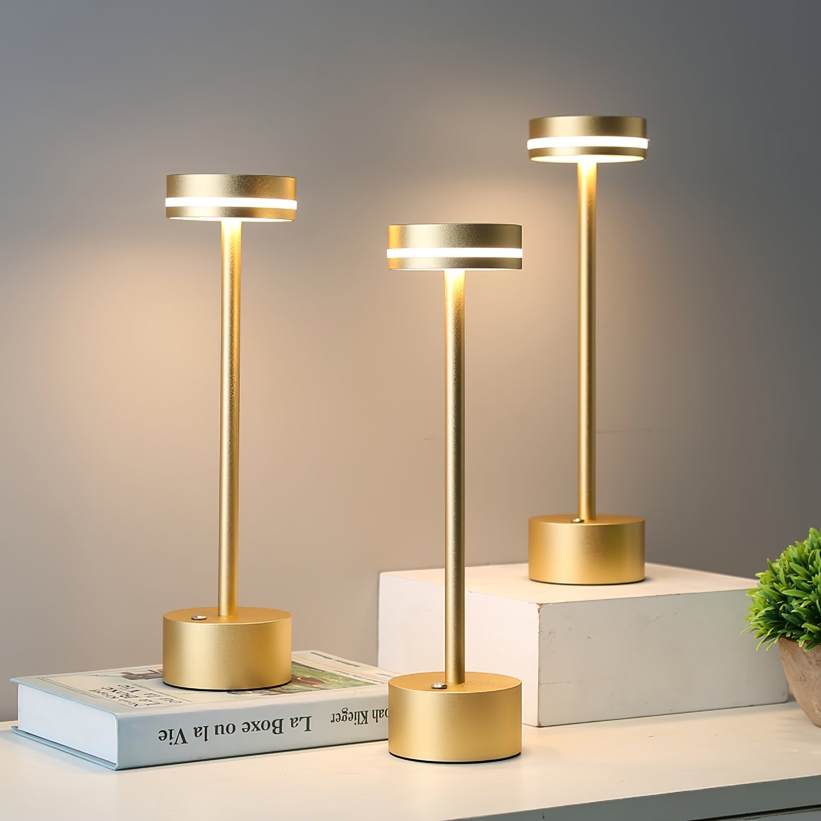 FunRadiance™ Tischlampe – Kabellose LED-Designlampe mit warmem Licht für Innen & Außen