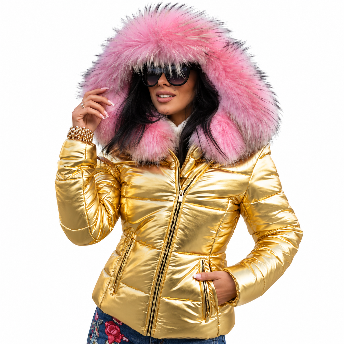 Arctica™ – Damen Steppjacke mit Kunstfellkapuze | Wärmend, Elegant & Schlank Geschnitten für den Winter