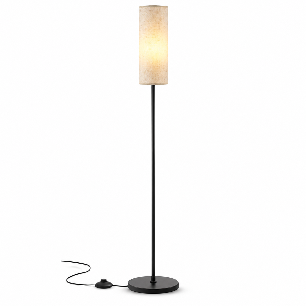 GlowRenske™ Moderne Stehlampe – Elegante LED Standlampe mit Stoffschirm