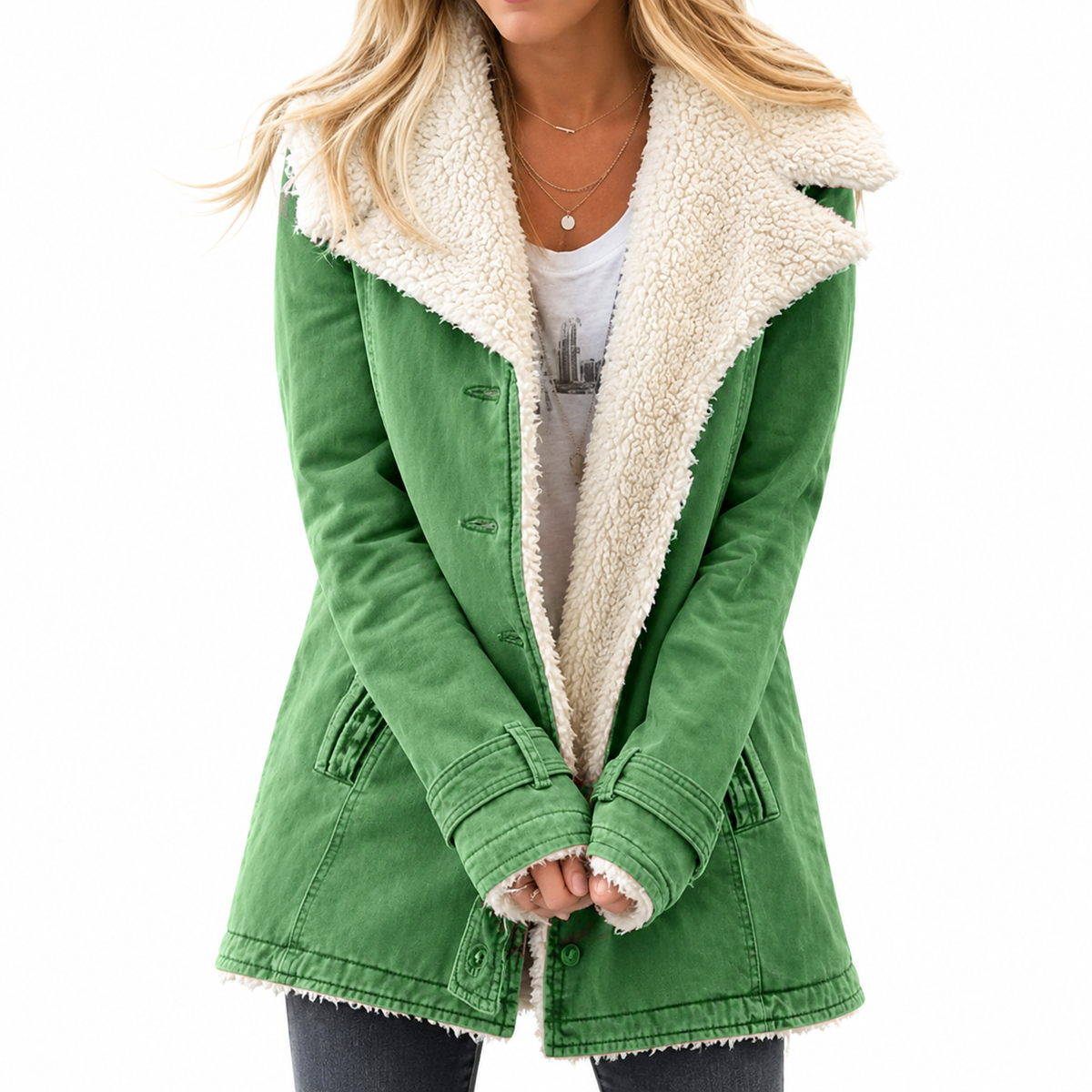 Evadne™ – Warmer Damen Wintermantel mit elegantem Kuschelkragen