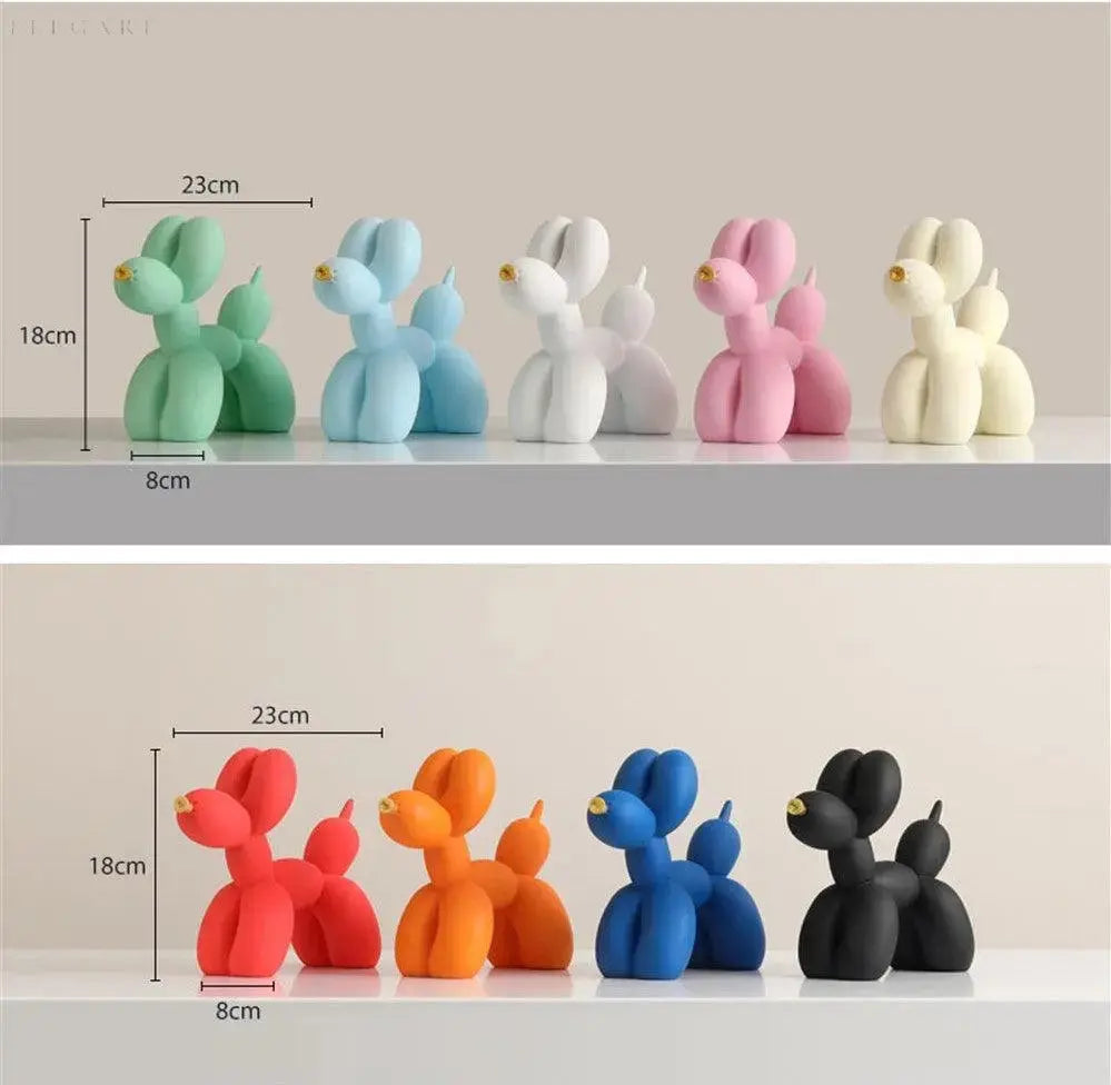 PuffGlow™ – Ballonhund-Skulptur mit goldener Schnauze im modernen Design