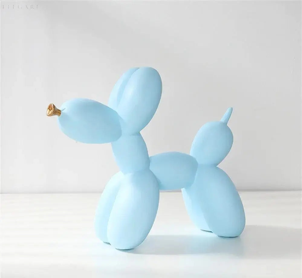 PuffGlow™ – Ballonhund-Skulptur mit goldener Schnauze im modernen Design