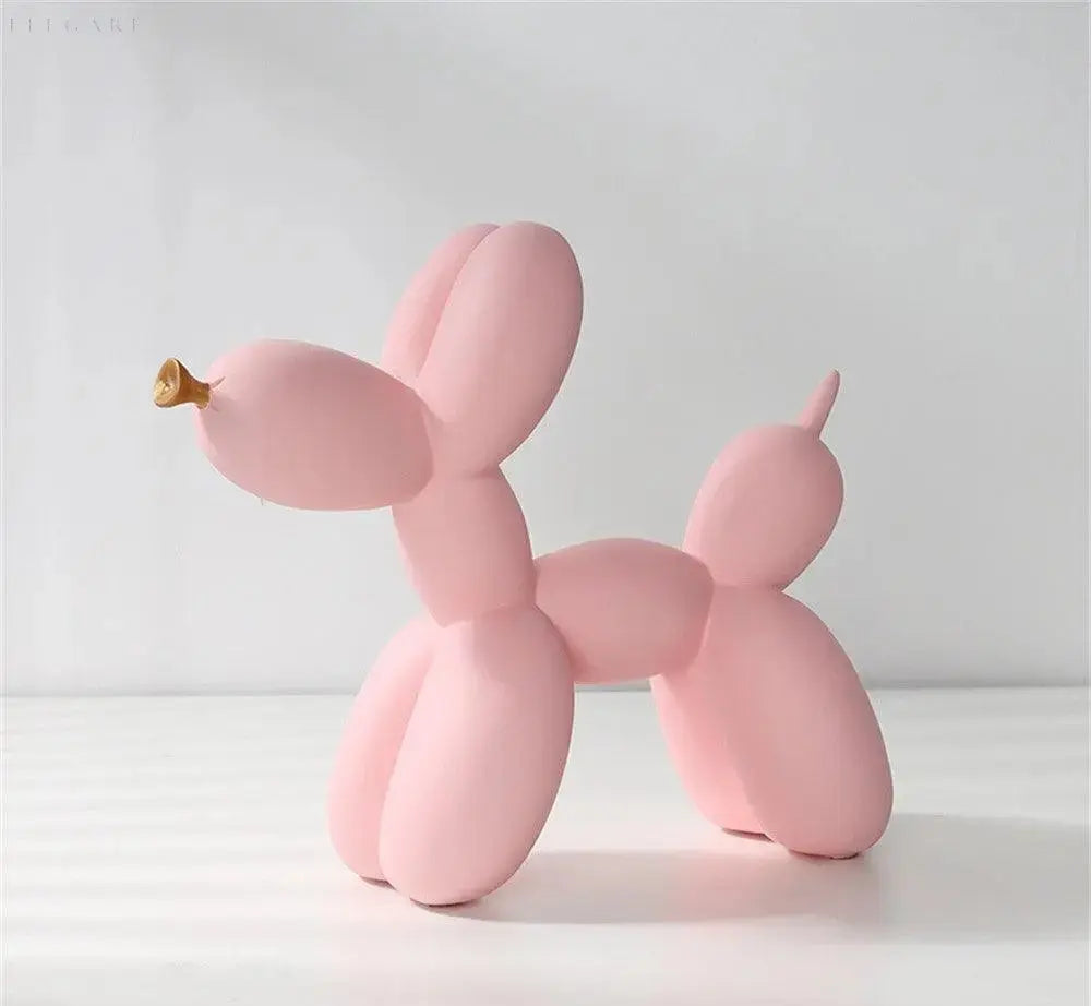 PuffGlow™ – Ballonhund-Skulptur mit goldener Schnauze im modernen Design